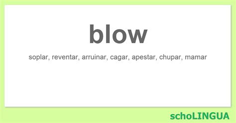 blowing en español|blow in spanish.